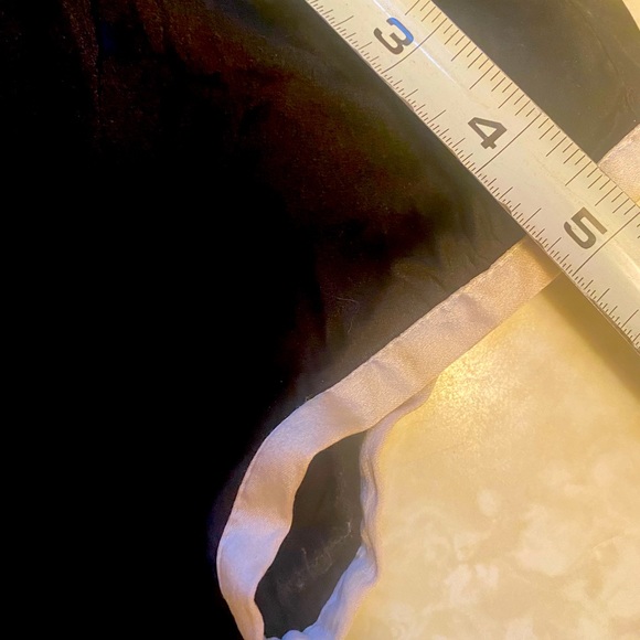 Bebe Real Silk Short Sleeve Button Up Tuxedo Shirt - Picture 7 of 10